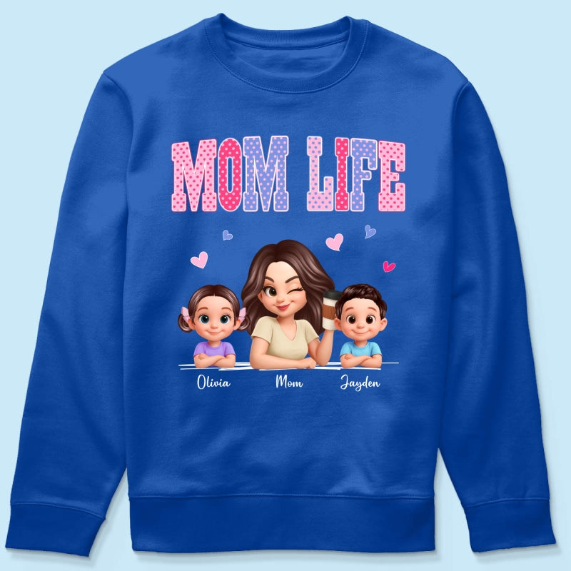 Trending 2026 Polka Dot Pattern Spring Summer Vibe Mom Life - Personalized Shirt - Gift For Mom