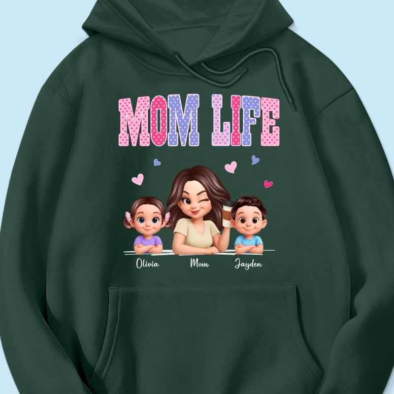 Trending 2026 Polka Dot Pattern Spring Summer Vibe Mom Life - Personalized Shirt - Gift For Mom