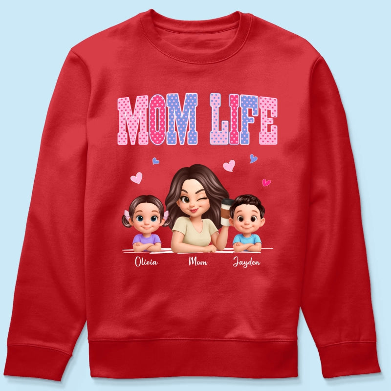 Trending 2026 Polka Dot Pattern Spring Summer Vibe Mom Life - Personalized Shirt - Gift For Mom