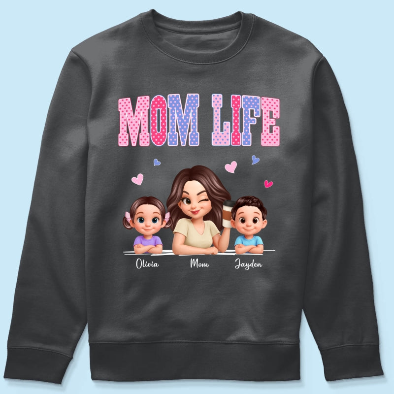 Trending 2026 Polka Dot Pattern Spring Summer Vibe Mom Life - Personalized Shirt - Gift For Mom