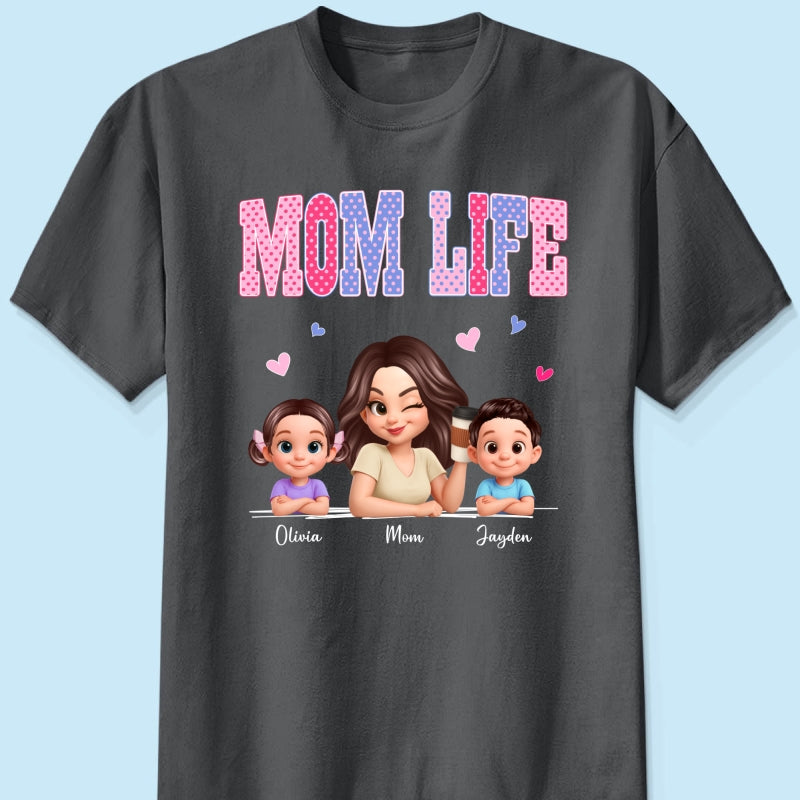 Trending 2026 Polka Dot Pattern Spring Summer Vibe Mom Life - Personalized Shirt - Gift For Mom