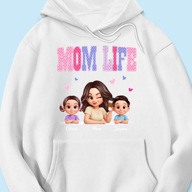 Trending 2026 Polka Dot Pattern Spring Summer Vibe Mom Life - Personalized Shirt - Gift For Mom