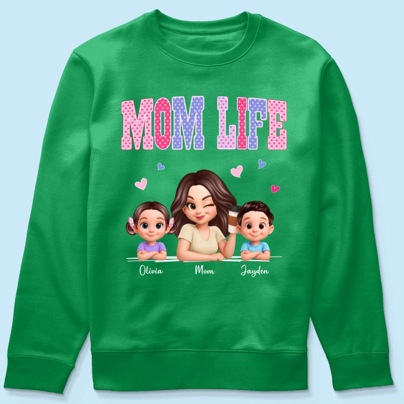 Trending 2026 Polka Dot Pattern Spring Summer Vibe Mom Life - Personalized Shirt - Gift For Mom