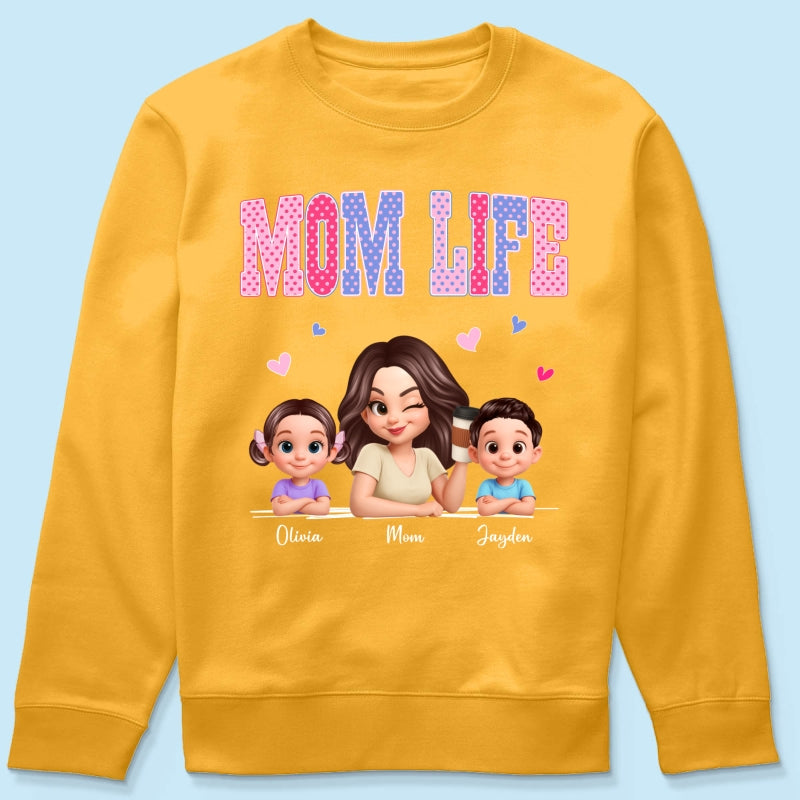 Trending 2026 Polka Dot Pattern Spring Summer Vibe Mom Life - Personalized Shirt - Gift For Mom