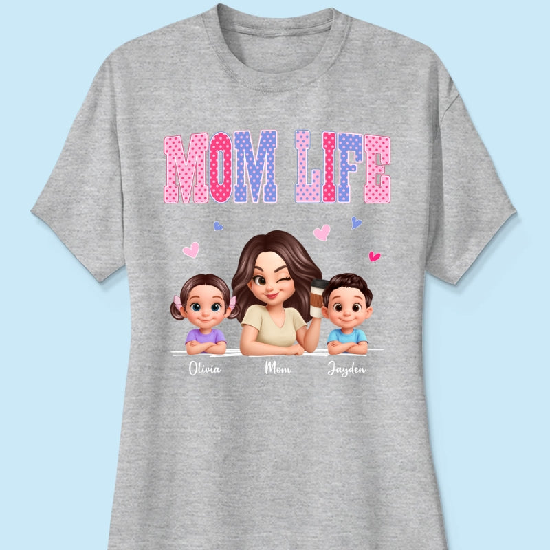 Trending 2026 Polka Dot Pattern Spring Summer Vibe Mom Life - Personalized Shirt - Gift For Mom