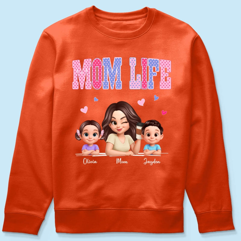 Trending 2026 Polka Dot Pattern Spring Summer Vibe Mom Life - Personalized Shirt - Gift For Mom