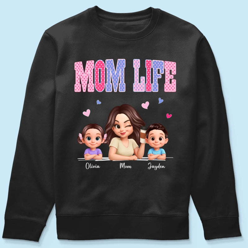 Trending 2026 Polka Dot Pattern Spring Summer Vibe Mom Life - Personalized Shirt - Gift For Mom