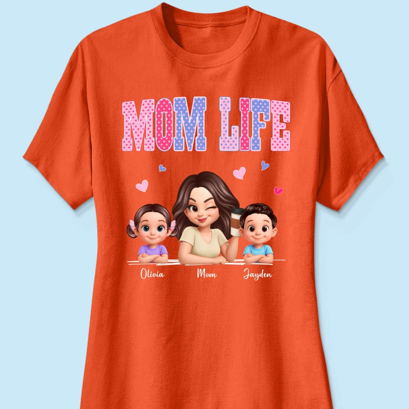 Trending 2026 Polka Dot Pattern Spring Summer Vibe Mom Life - Personalized Shirt - Gift For Mom