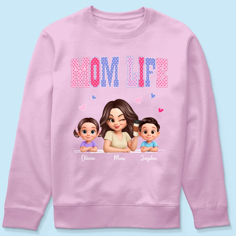 Trending 2026 Polka Dot Pattern Spring Summer Vibe Mom Life - Personalized Shirt - Gift For Mom