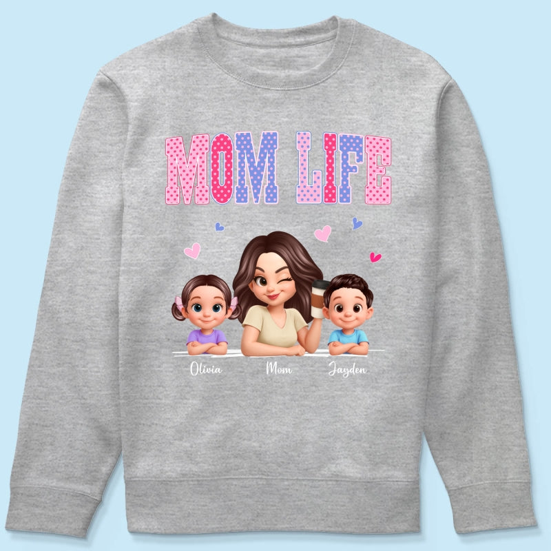 Trending 2026 Polka Dot Pattern Spring Summer Vibe Mom Life - Personalized Shirt - Gift For Mom