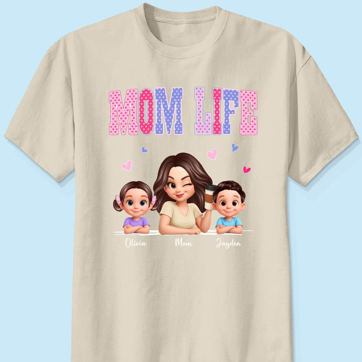 Trending 2026 Polka Dot Pattern Spring Summer Vibe Mom Life - Personalized Shirt - Gift For Mom
