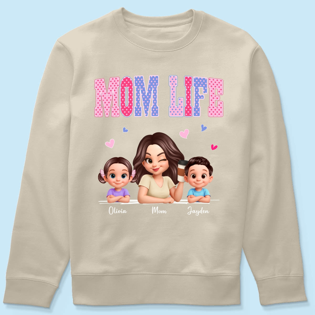 Trending 2026 Polka Dot Pattern Spring Summer Vibe Mom Life - Personalized Shirt - Gift For Mom