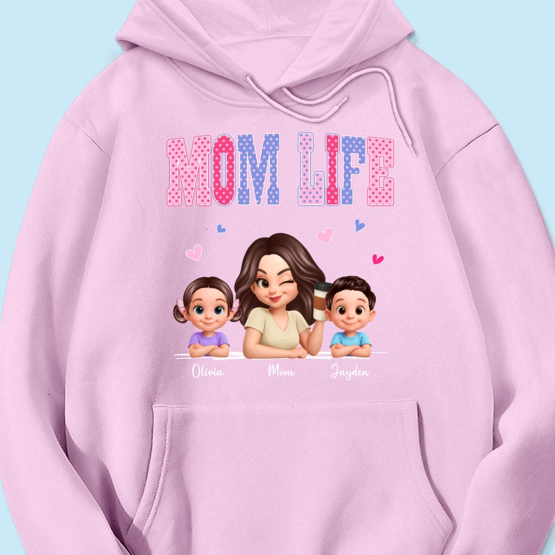 Trending 2026 Polka Dot Pattern Spring Summer Vibe Mom Life - Personalized Shirt - Gift For Mom
