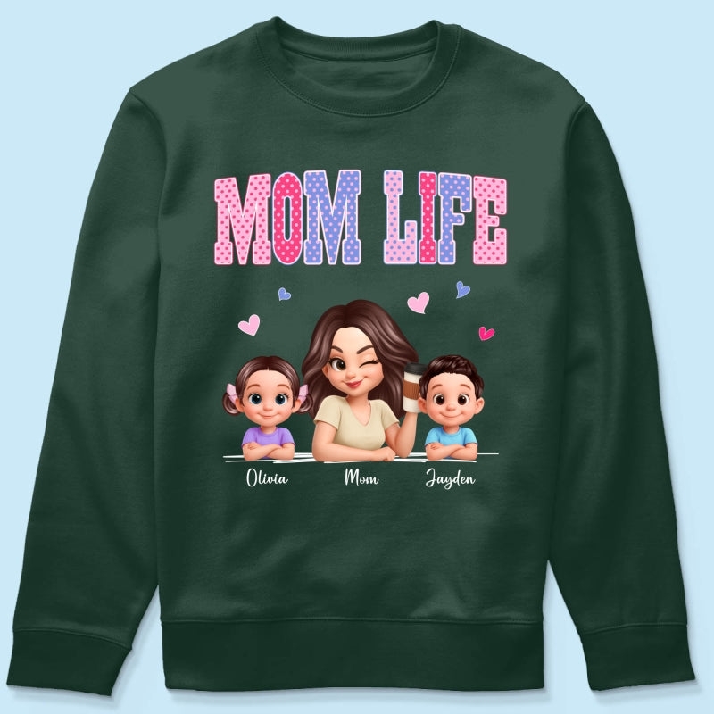 Trending 2026 Polka Dot Pattern Spring Summer Vibe Mom Life - Personalized Shirt - Gift For Mom