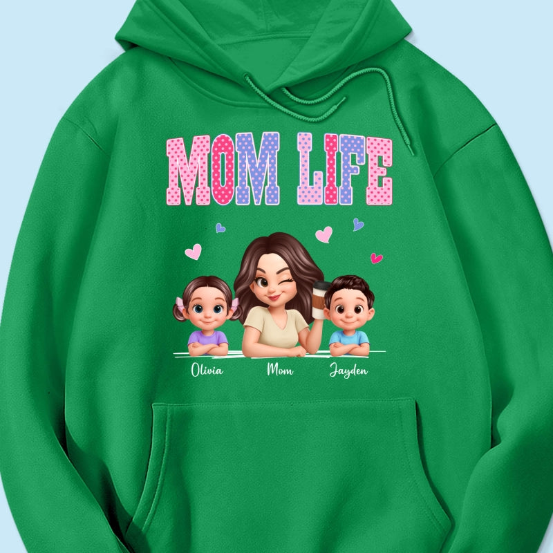 Trending 2026 Polka Dot Pattern Spring Summer Vibe Mom Life - Personalized Shirt - Gift For Mom