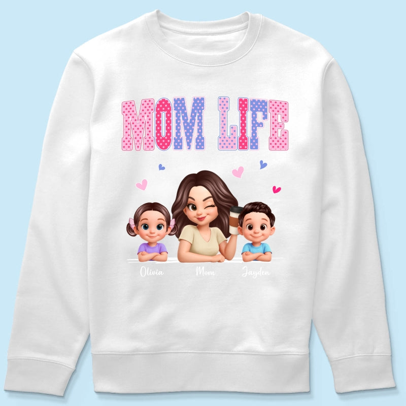 Trending 2026 Polka Dot Pattern Spring Summer Vibe Mom Life - Personalized Shirt - Gift For Mom