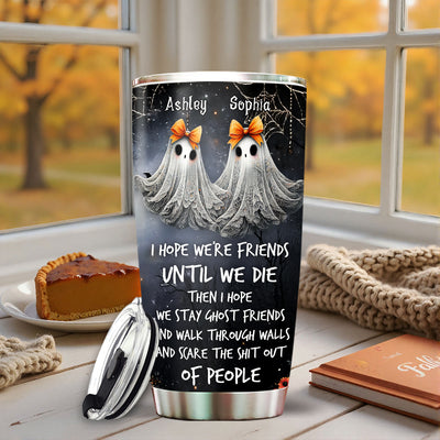 Ghoulmates Besties Personalized Tumbler, Halloween Gift for Best Friends