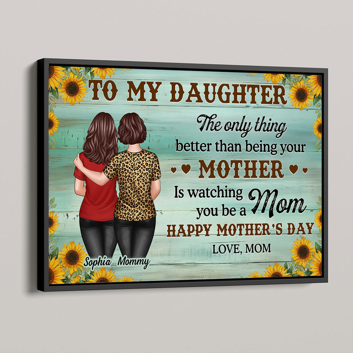 Sunflower To My Daughter From Mom Happy Mother's Day Personalized Poster, Gift For Daughter
