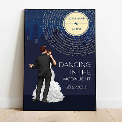 Perfect Custom Wedding Song Lyrics Personalized Poster, Perfect Valentine's Day, Anniversary Gift For Couple, For Her, For Him