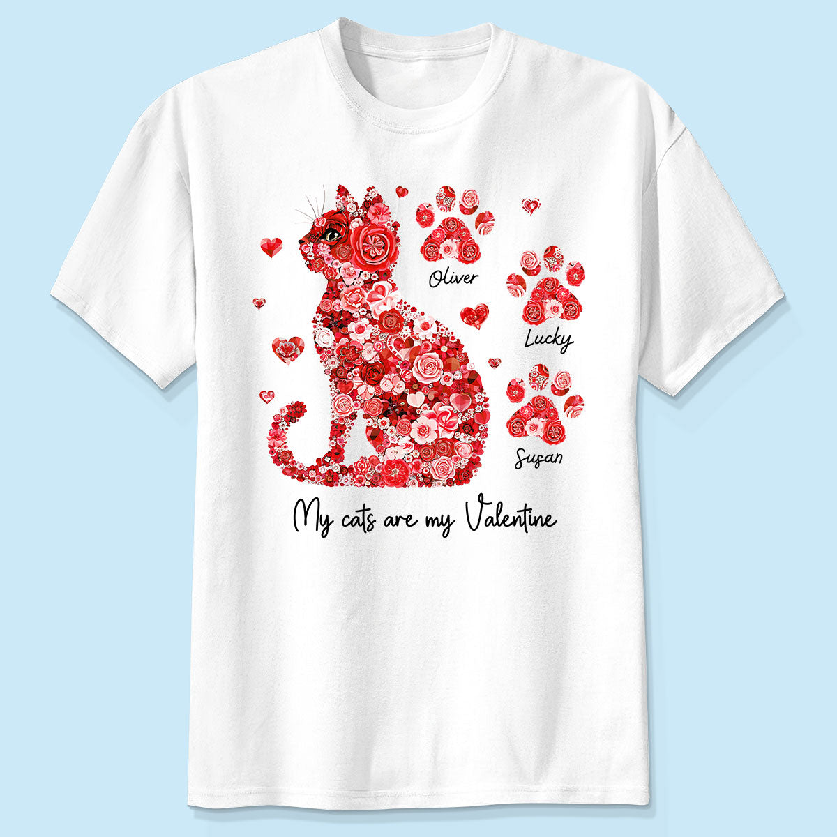 Cat Flower My Cat Is My  Personalized Shirt, Gift for Cat Moms