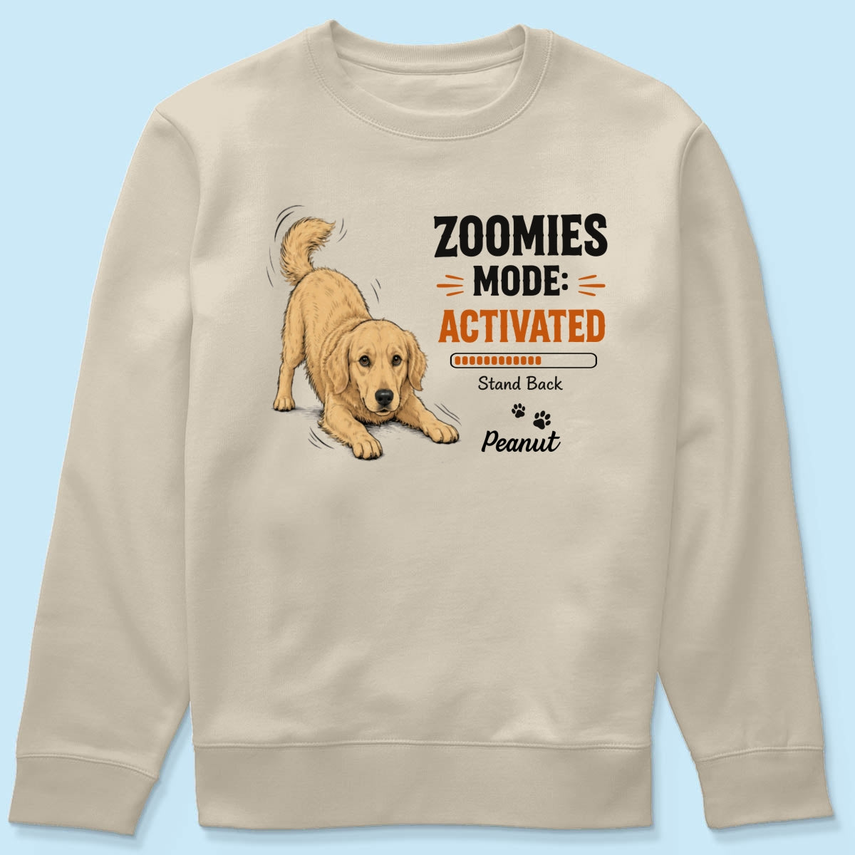 Zoomies Mode Activated Dog Play Bow Pose Custom Pet Photo - Personalized Shirt - Funny Gift For Dog Lover