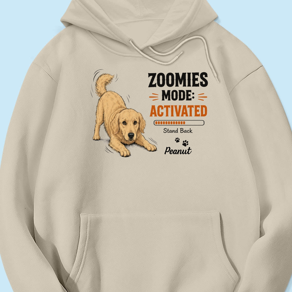 Zoomies Mode Activated Dog Play Bow Pose Custom Pet Photo - Personalized Shirt - Funny Gift For Dog Lover