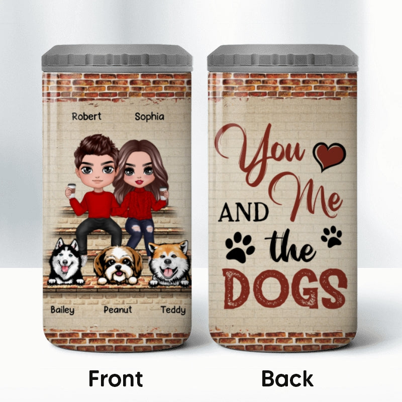 Couple And Dogs We Got This Tumbler Personalized 4 in 1 Can Cooler