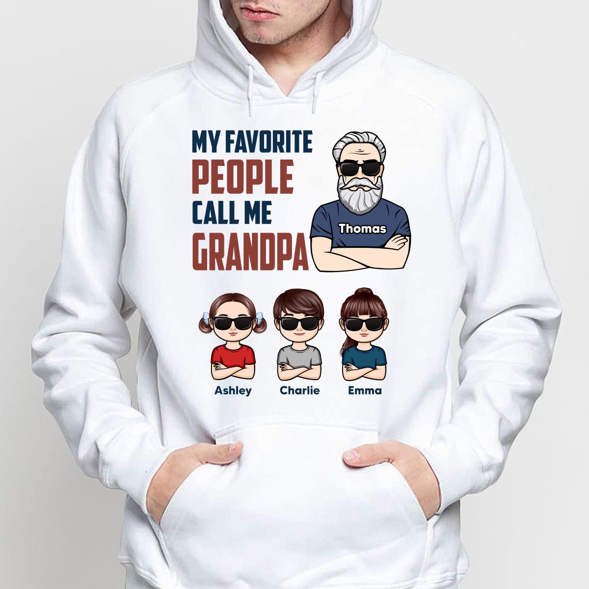 My Favorite People Call Me Dad Grandpa Man And Kids Personalized Shirt