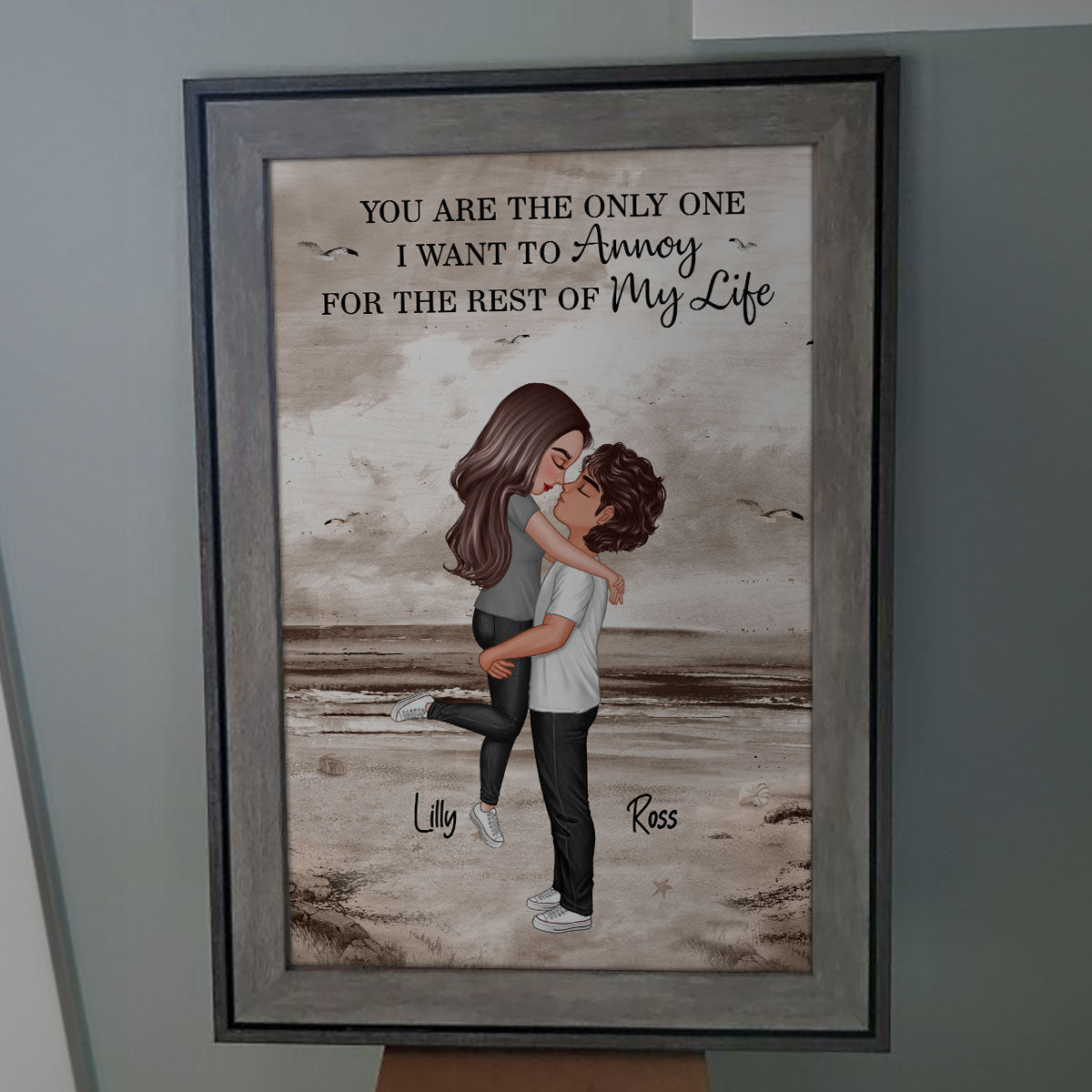 Eternal Love: Retro Romance Poster, Anniversary Gift For Couple
