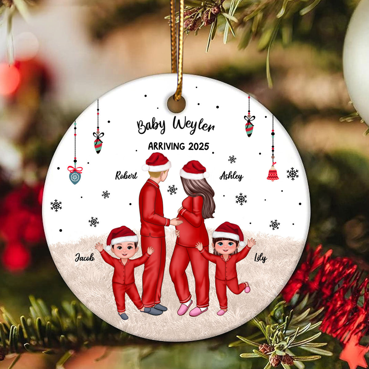 Pregnancy, New Mom Gift, Expecting Parent Gift - Personalized Ornament - New Mom Gift, Expecting Parent Gift