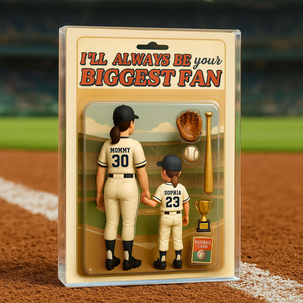 Baseball I Will Always Be Your Biggest Fan Personalized Rectangle Acrylic Block Plaque, Gift For Son, Daughter