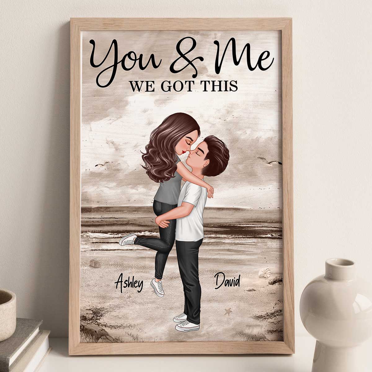 Eternal Love: Retro Romance Poster, Anniversary Gift For Couple