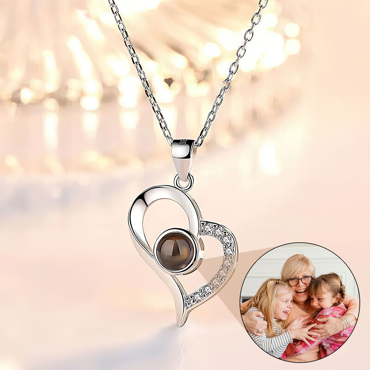 Photo Heart Pendant Necklace, Mother’s Day Gift, Gift For Best Friends