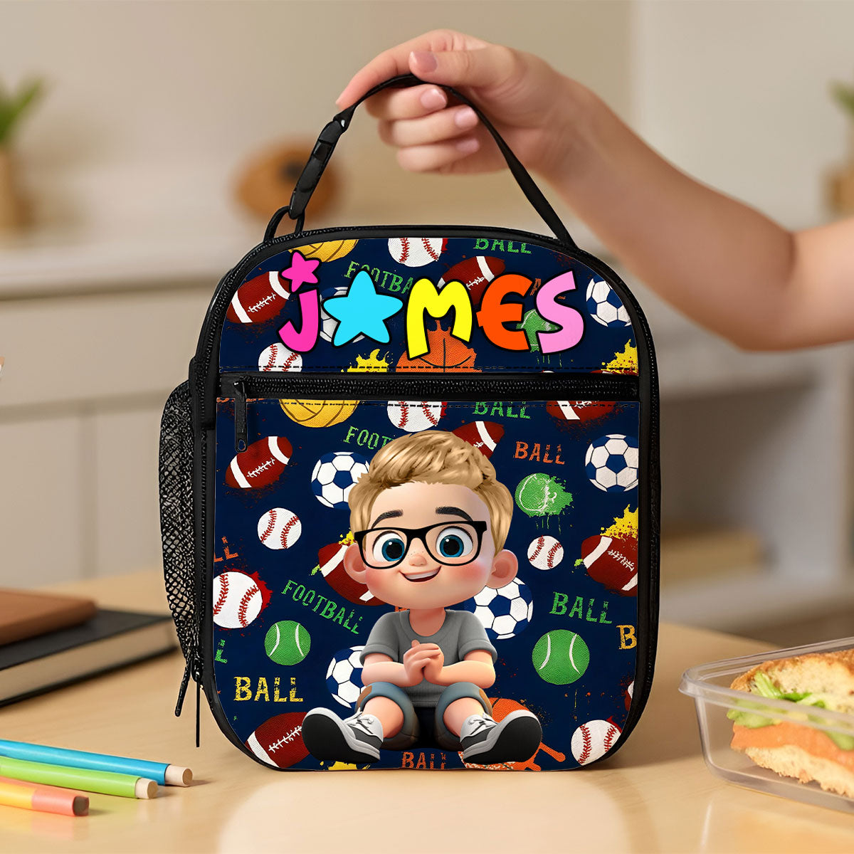 Custom Name Insulated Lunch Bag for Kids, Unique Designs for Boys & Girls, Keep Your Child’s Meals Fresh & Safe All Day