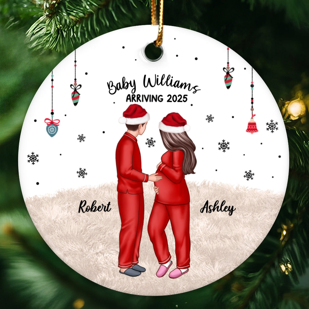 Expecting Parents Christmas Pregnancy - Personalized Ornament - New Mom Gift, Expecting Parent Gift