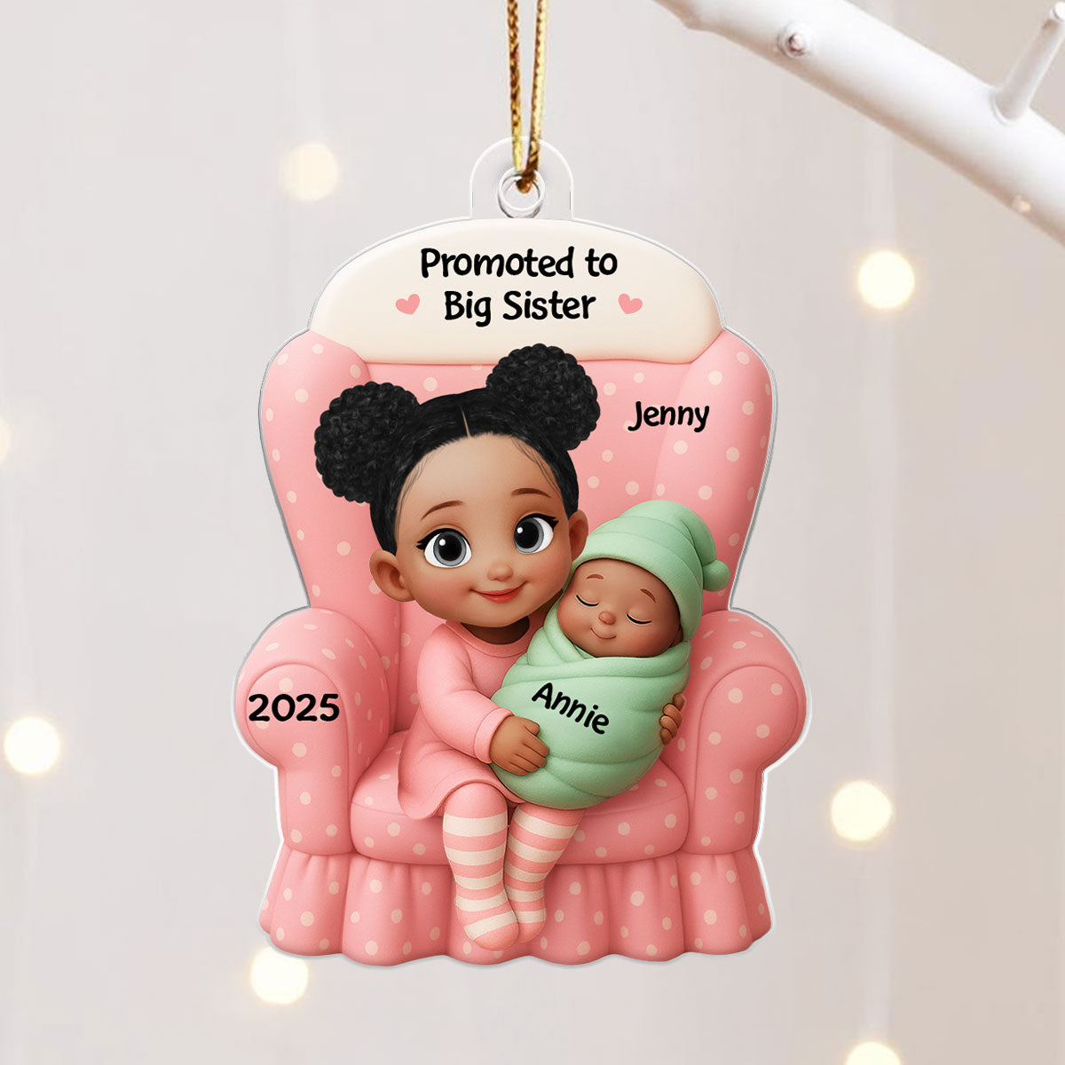 Personalized Big Brother, Big Sister And Baby Custom Personalized Christmas Ornament Baby Announcement Gift
