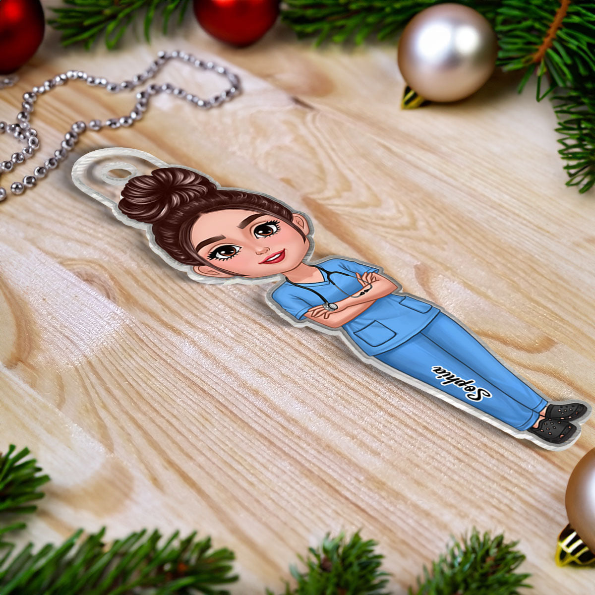 Nurse Doctor Christmas Personalized Acrylic Ornament