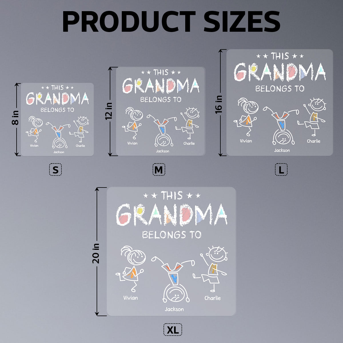 This Grandma Belongs To Crayon Kids Decor On Car Fridge Window Personalized Decal