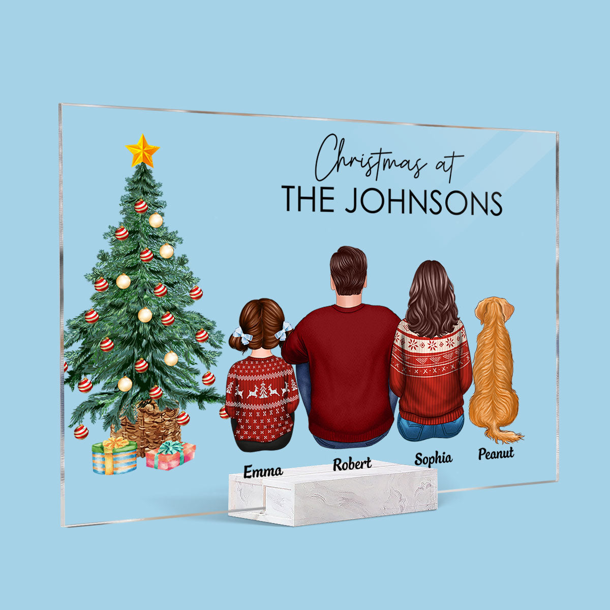 Christmas Family Housewarming Gift Personalized Acrylic Plaque