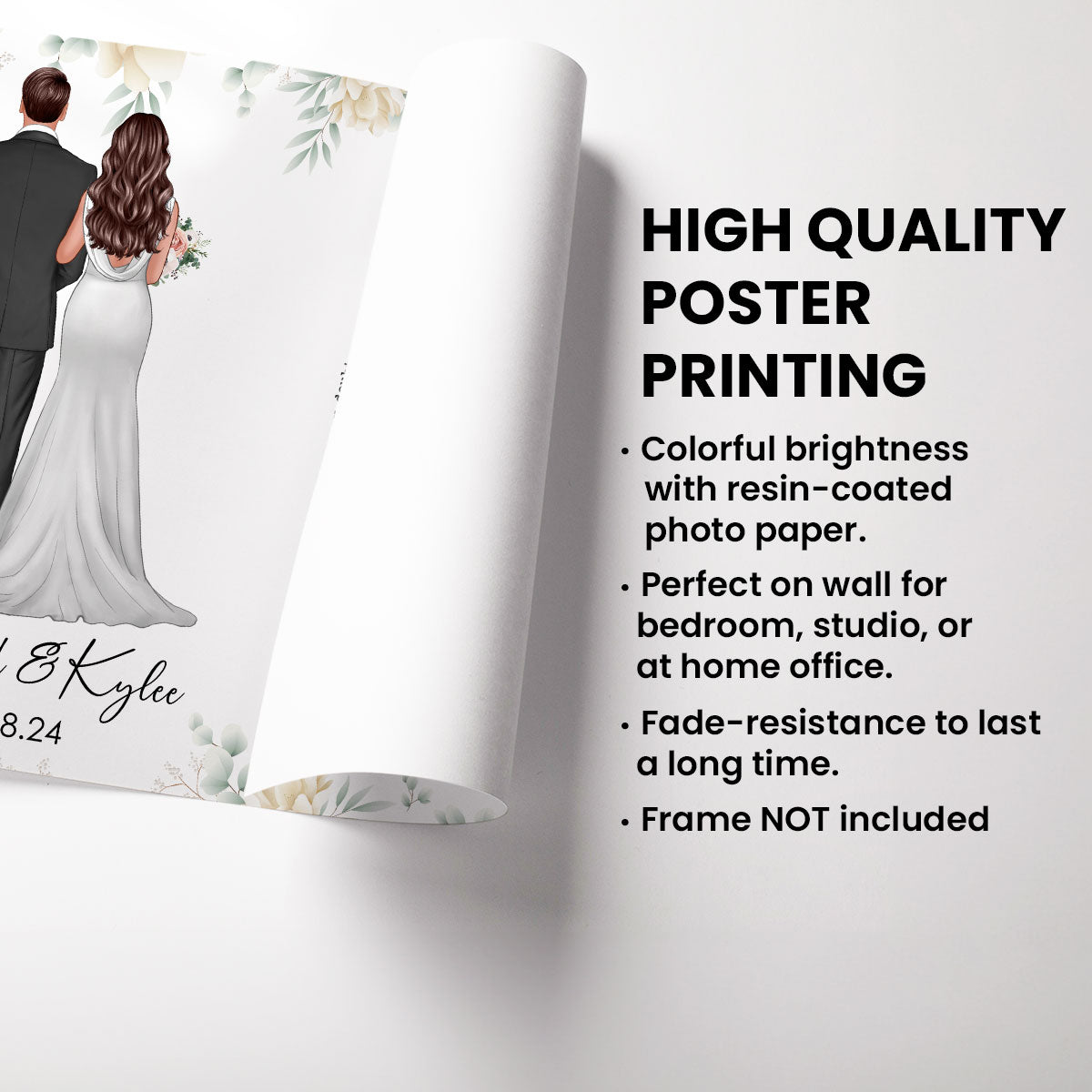 Bride & Groom Wedding Song Lyrics Wedding Gift, Anniversary Gift Personalized Poster