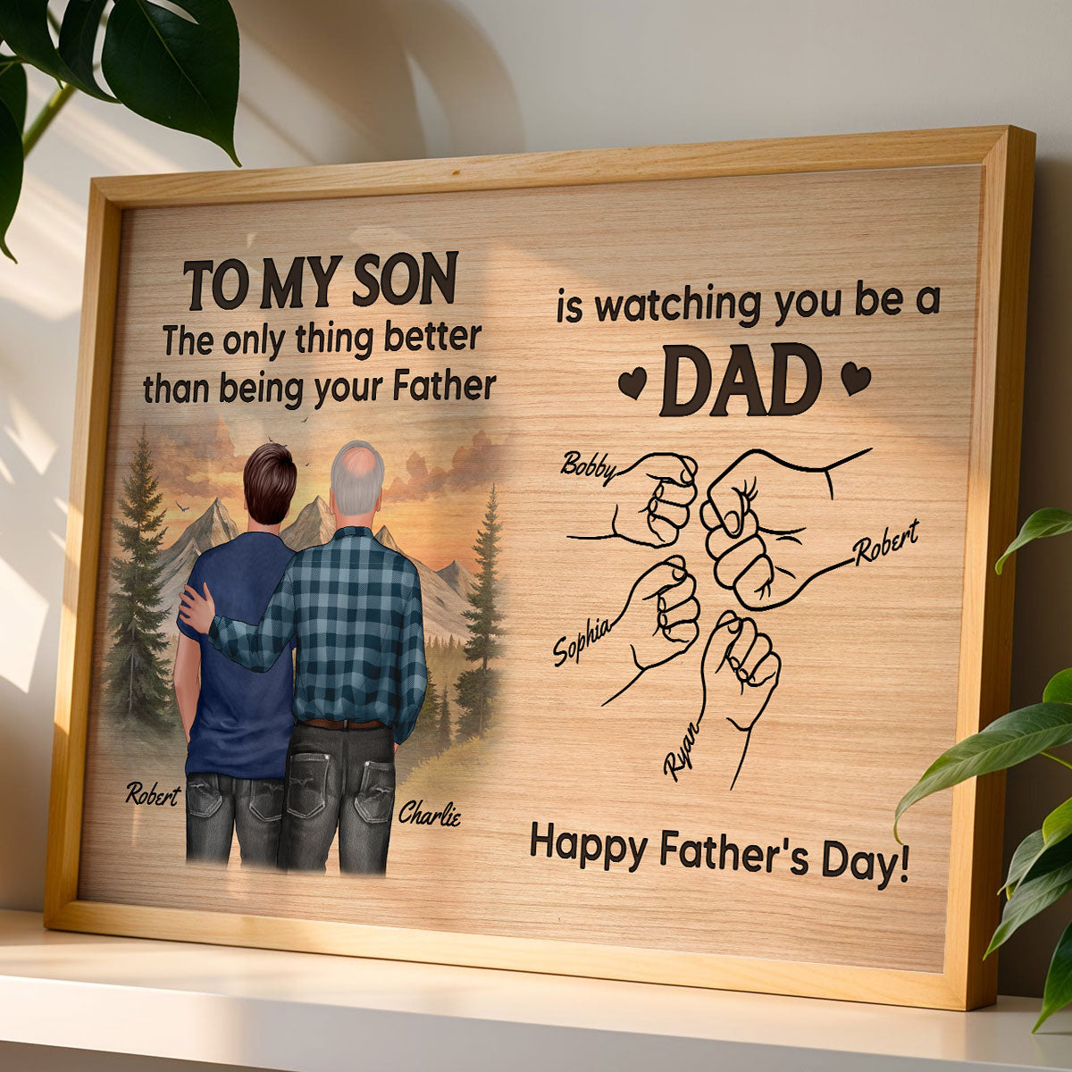 From Dad To Son Watching You Be A Dad Personalized Poster, Gift For Son