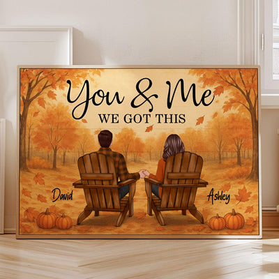 Fall Season Couple Eternal Love Personalized Poster
