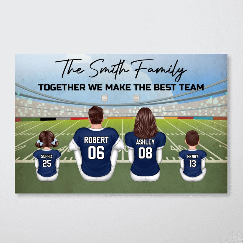 American Football Family Personalized Poster, Unique and Meaningful Family Gift For Your Loved Ones