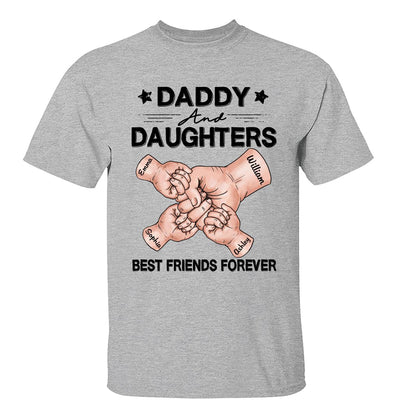 Dad Grandpa And Kids Fist Bump Hands Best Friends Forever Personalized Shirt