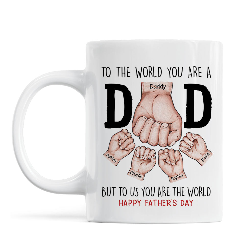 Happy Father's Day Fist Bump Personalized Mug
