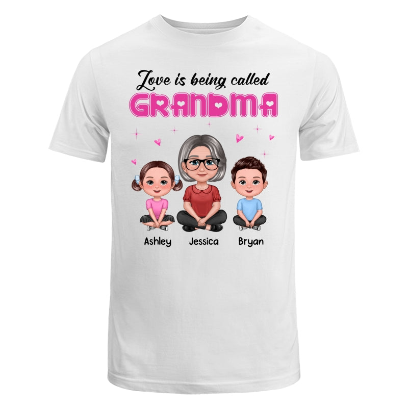 Pretty Doll Grandma Grandkids Love Is Being Called Pink Personalized Shirt