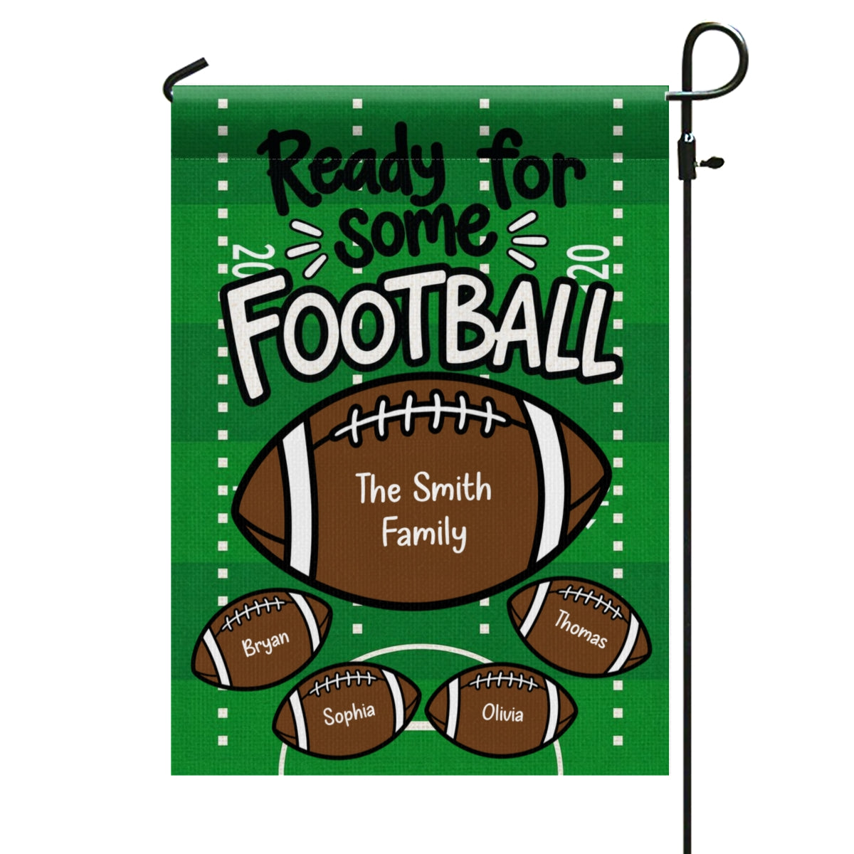 Family Ready For Some Football - Personalized Garden Flag - Football Season Decor For Family