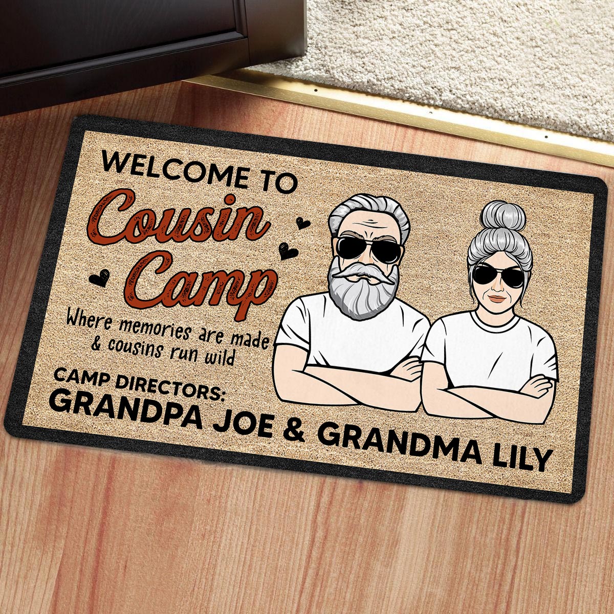 Welcome To Cousin Camp Grandparents House Personalized Doormat