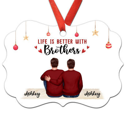 Family Besties Siblings Gift Personalized Christmas Ornament