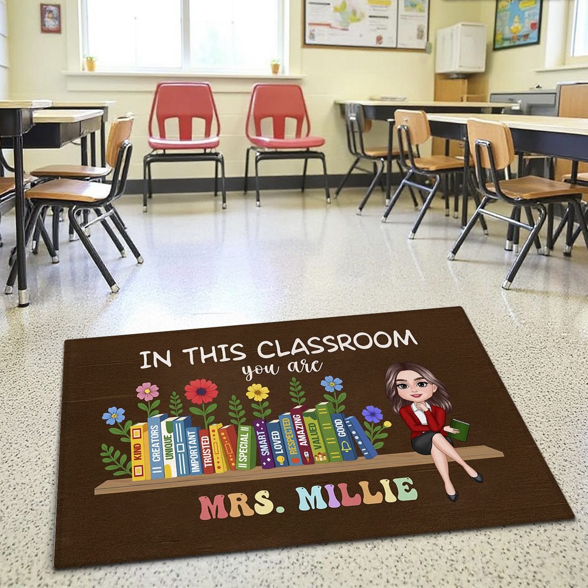 In This Classroom You Are Kind, Creators, Unique Personalized Doormat, Classroom Decor, Teacher Appreciation Gift, Back To School Gift